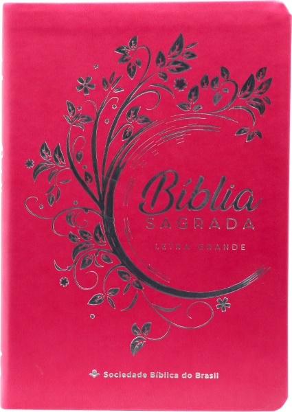 BÍBLIA LETRA GRANDE CAPA SINTÉTICA PINK RC