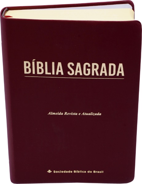 BÍBLIA COR VINHO LETRA GIGANTE REVISTA ATUALIZADA