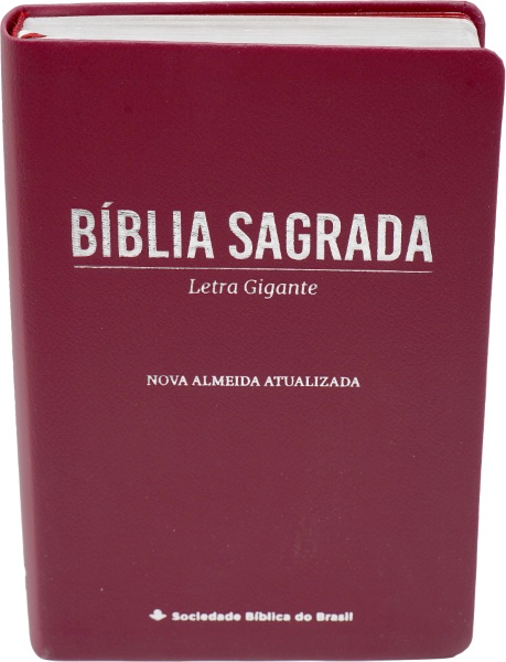 BÍBLIA LETRA GIGANTE VINHO LAMA NAA