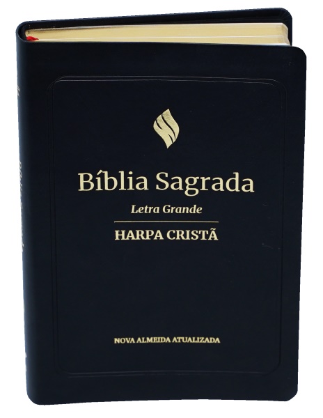 BÍBLIA COM HARPA CRISTÃ NAA LETRA GRANDE PRETA