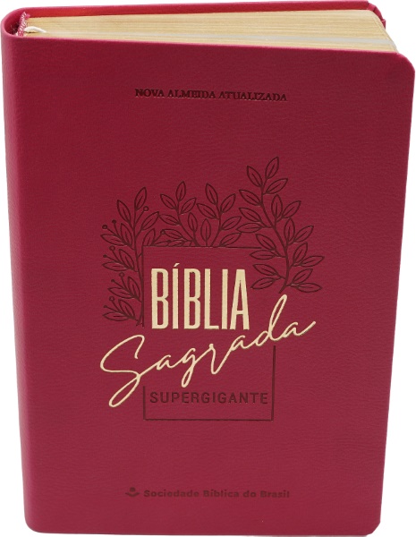 BÍBLIA SUPERGIGANTE CAPA LUXO ROSA NAA