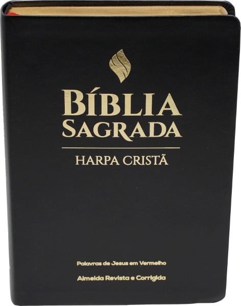 BIBLIA COM HARPA CRISTÃ LETRA GRANDE PRETA ARC