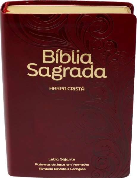BÍBLIA FLORAL ARC VINHO LETRA GIGANTE