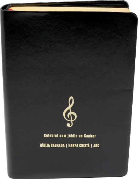 BÍBLIA HARPA LETRA GRANDE PRETA MÚSICA ARC