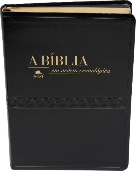BÍBLIA NVI EM ORDEM CRONOLOGICA LUXO PRETA