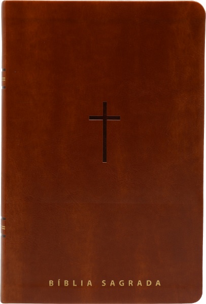 BÍBLIA SAGRADA NVT LETRA GIGANTE CARAMELO