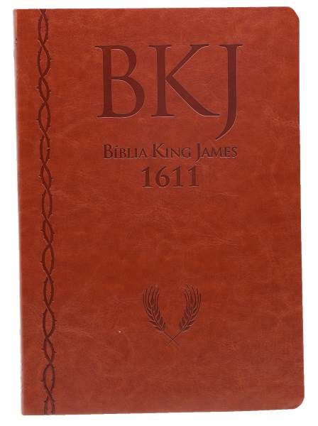 BÍBLIA KING JAMES ULTRA FINA AMPLIADA 1611 MARROM